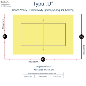 Ogrodzenie do siatkówki plażowej - Beach Volley - Typu "U"